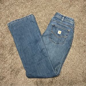 Carhartt Women’s Size 8 Tall Relaxed Fit Jeans Blue Comfy